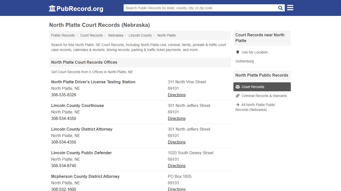 Free North Platte Court Records (Nebraska Court Records) - PubRecord.org